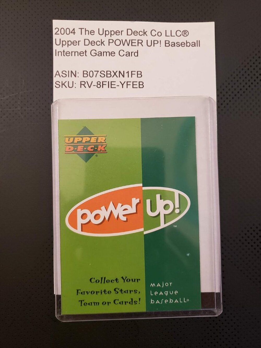 2004 The Upper Deck Co LLC® Upper Deck POWER UP! Baseball Internet Game Card